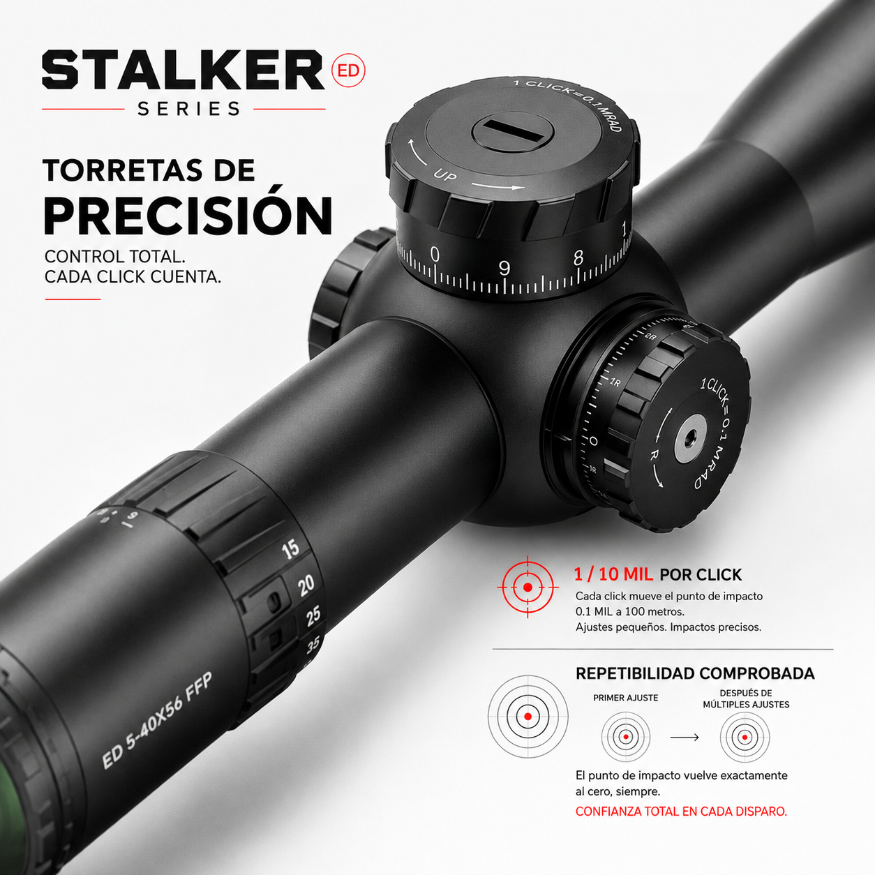 STALKER ED 5-40x56 34mm FFP Zero stop
