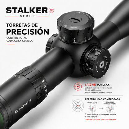 STALKER ED 5-40x56 34mm FFP Zero stop
