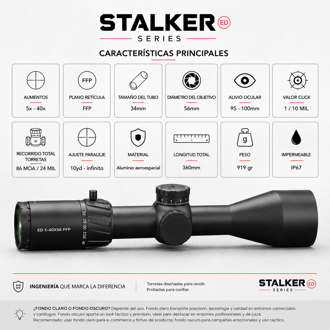 STALKER ED 5-40x56 34mm FFP Zero stop