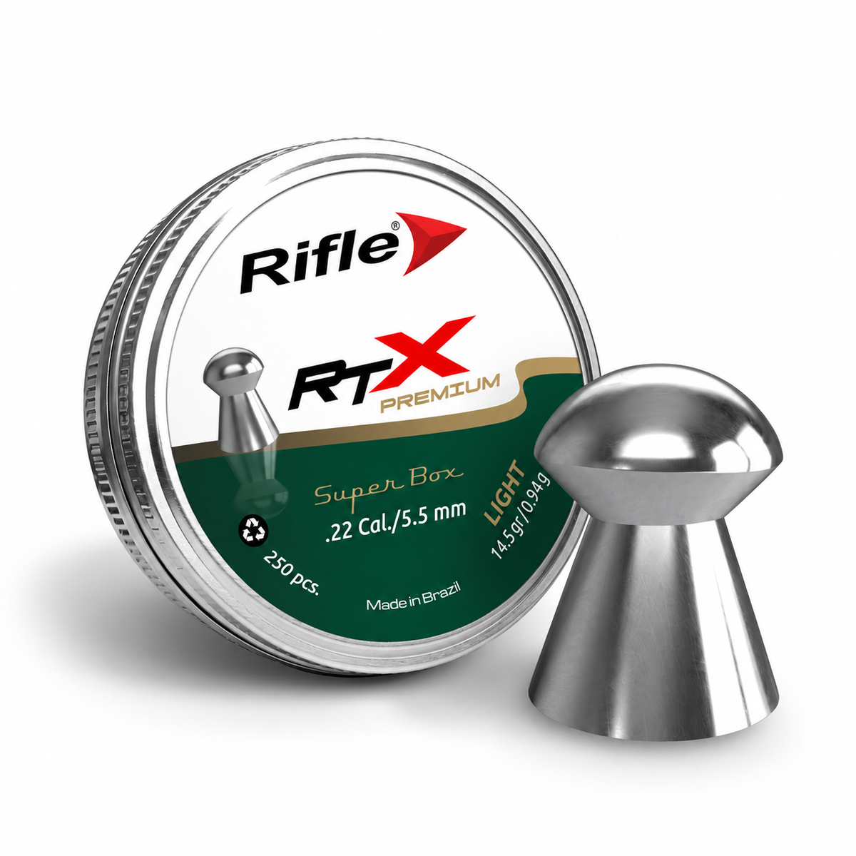 Balines Rifle RTX PREMIUM LIGHT .22 Cal/5.52mm 1.03g / 15.89gr - 250ud