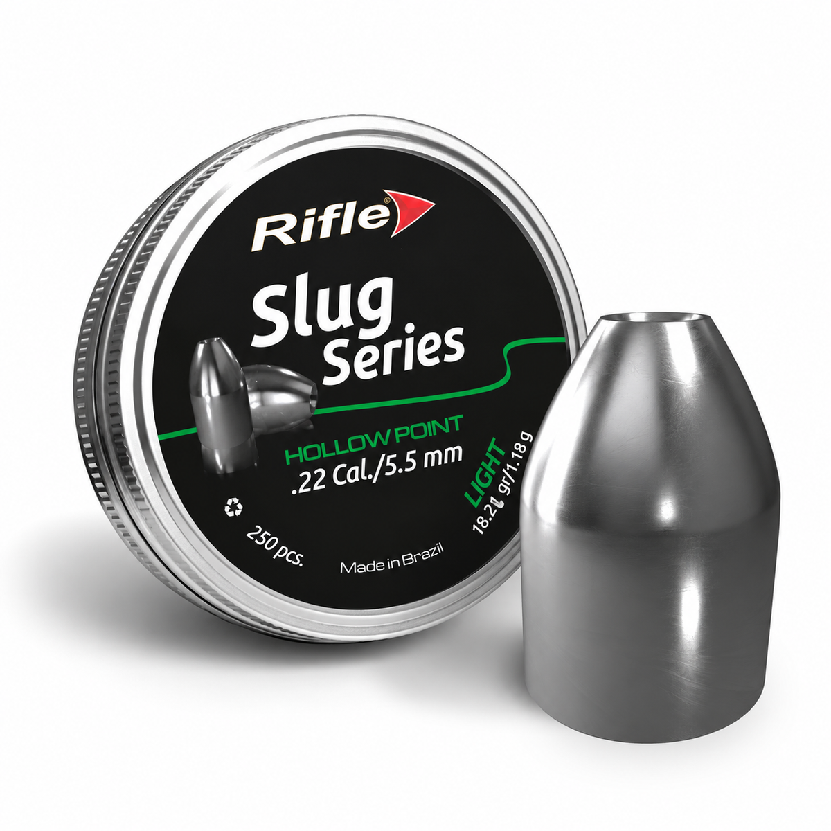 Balines Rifle Slug Series LIGHT .22 Cal/5.5mm 1.18g / 18.21gr - 250ud